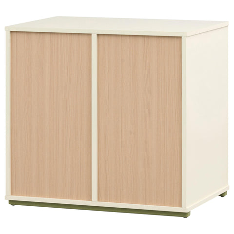 Zuma 4-cubby Horizontal Bookcase with Natural Interior Off White