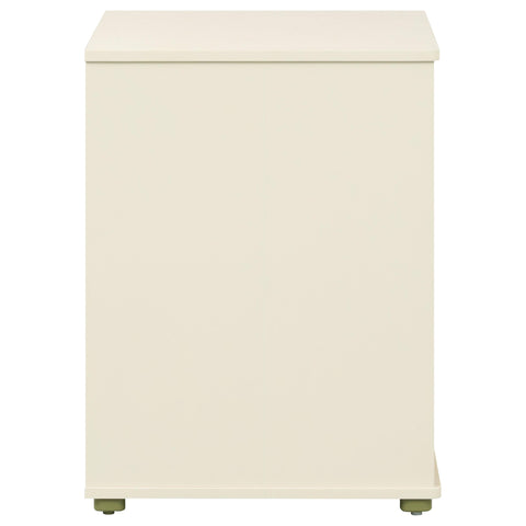 Zuma 4-cubby Horizontal Bookcase with Natural Interior Off White