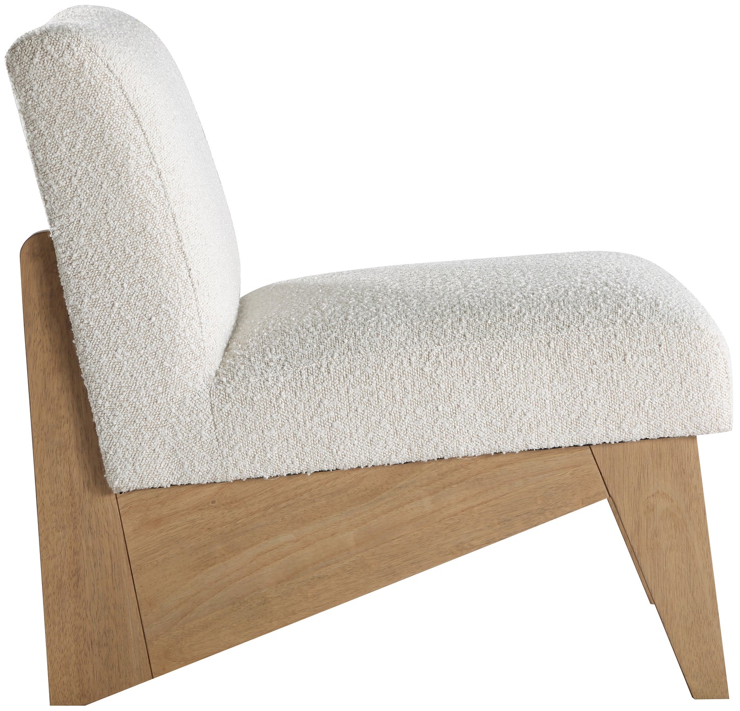 gianna cream boucle fabric accent chair natural