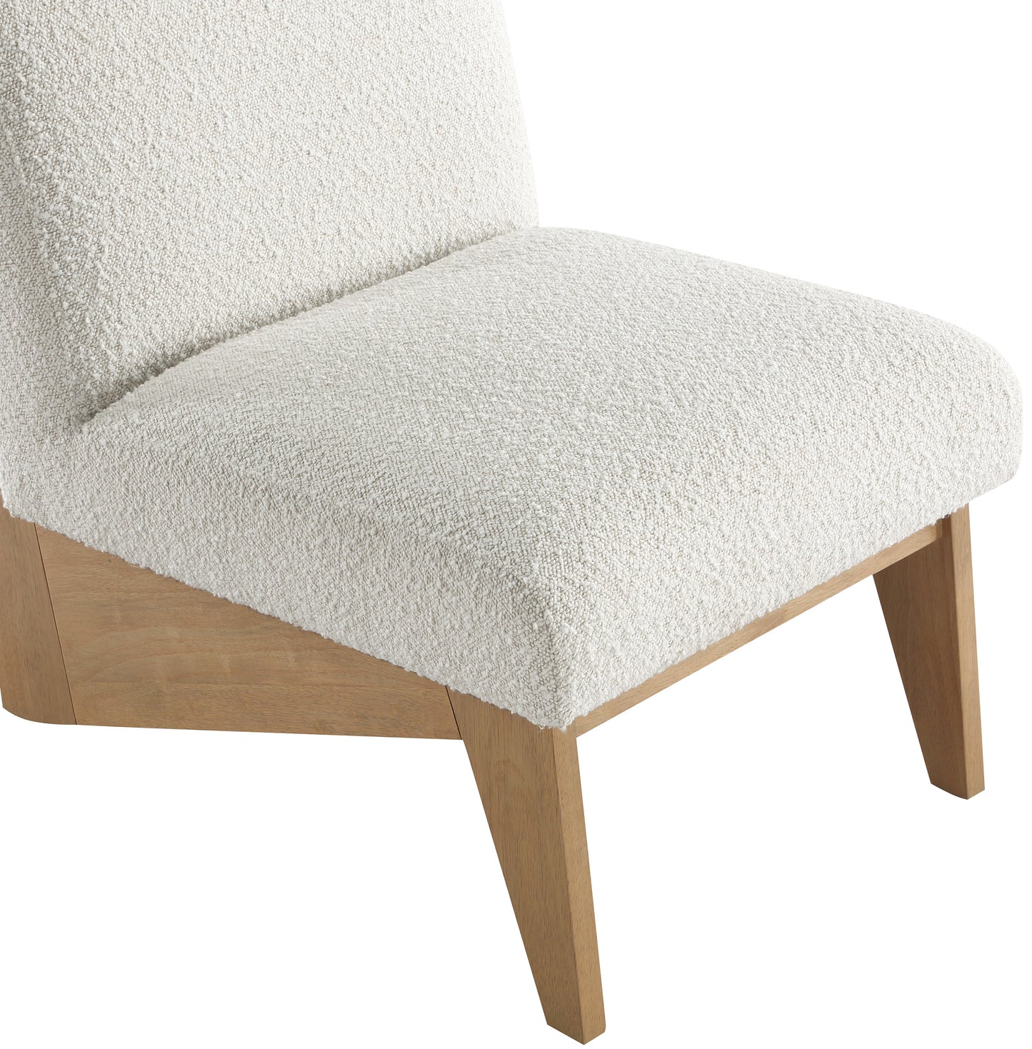 gianna cream boucle fabric accent chair natural