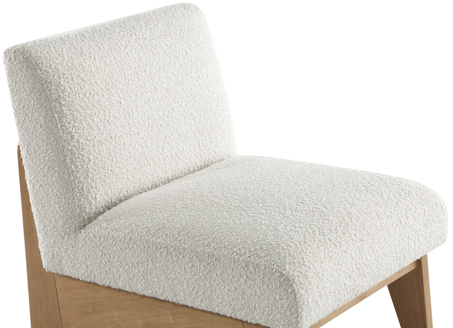 gianna cream boucle fabric accent chair natural