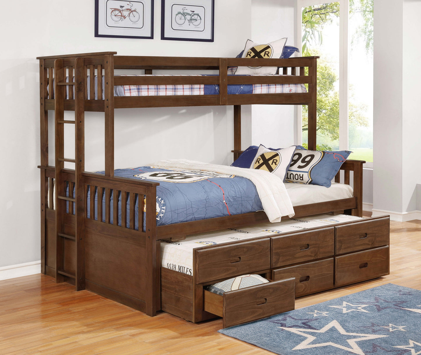 twin xl / queen bunk bed