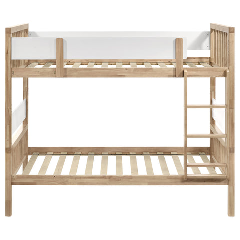 Conroe Wood Twin Over Twin Bunk Bed Natural