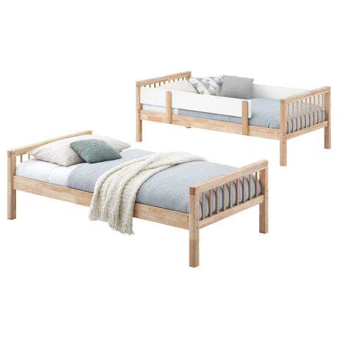 Conroe Wood Twin Over Twin Bunk Bed Natural
