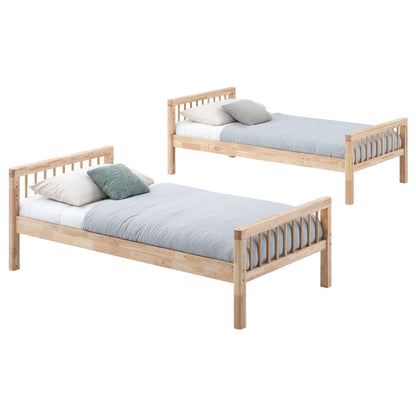 Conroe Wood Twin Over Twin Bunk Bed Natural