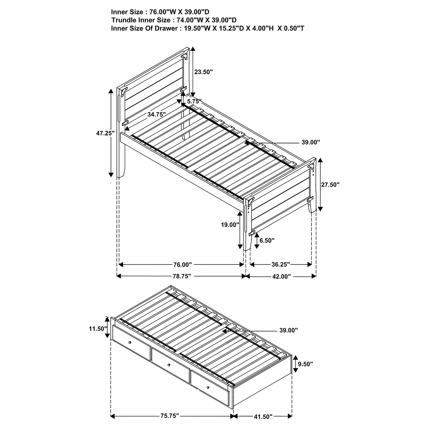 twin bed w/ trundle