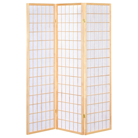 Ryatt 3-Panel Room Divider Folding Shoji Screen NaturalNatural