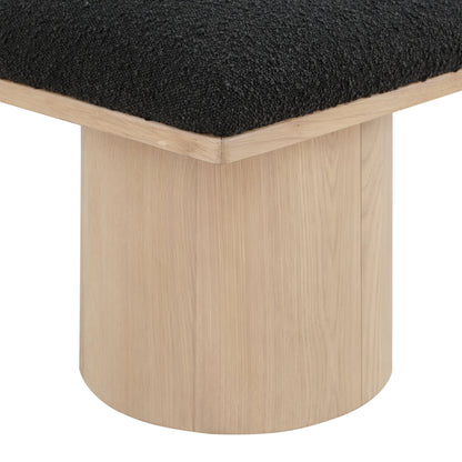 Auberge Black Boucle Fabric Bench/Stool