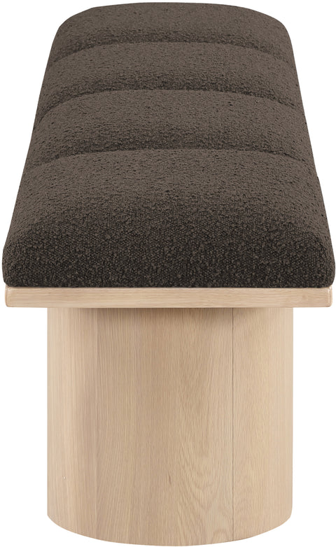 Celine Brown Boucle Fabric Upholstered Bench, 4-Piece (Style 2)