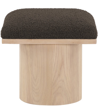 Auberge Brown Boucle Fabric Bench/Stool