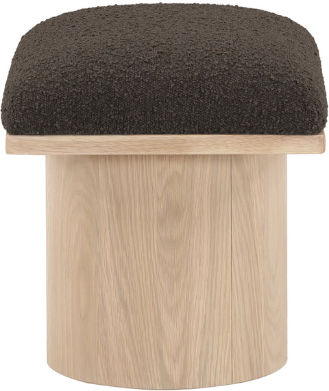 Auberge Brown Boucle Fabric Bench/Stool