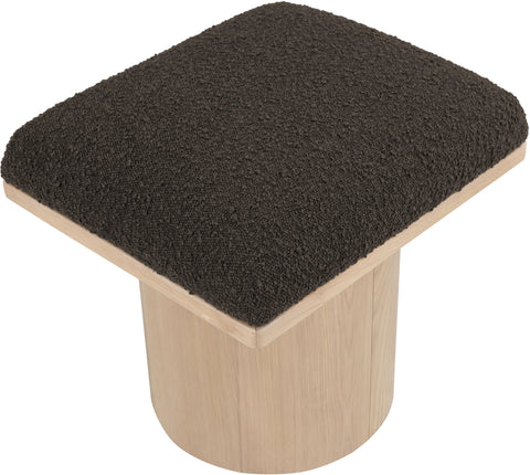 Auberge Brown Boucle Fabric Bench/Stool