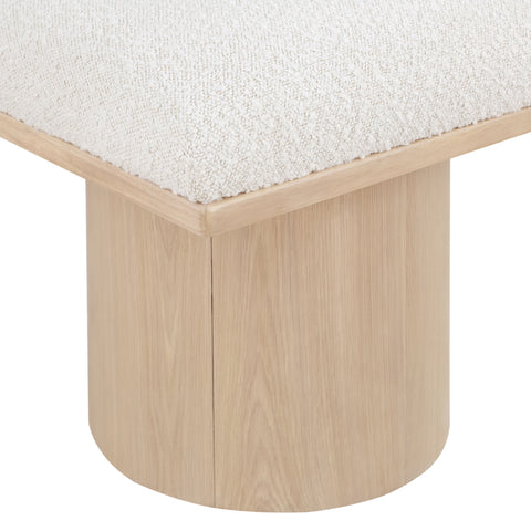Auberge Cream Boucle Fabric Bench/Stool