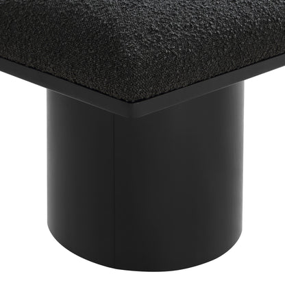 Louie Black Boucle Fabric Bench C