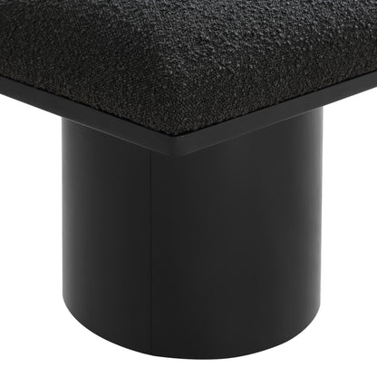 Louie Black Boucle Fabric Bench D