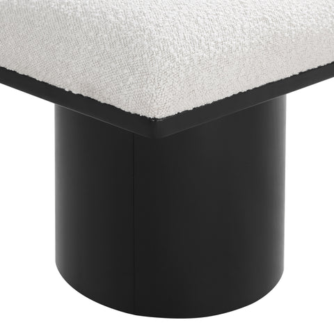 Louie Cream Boucle Fabric Bench A