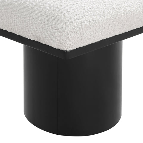 Auberge Cream Boucle Fabric Bench/Stool