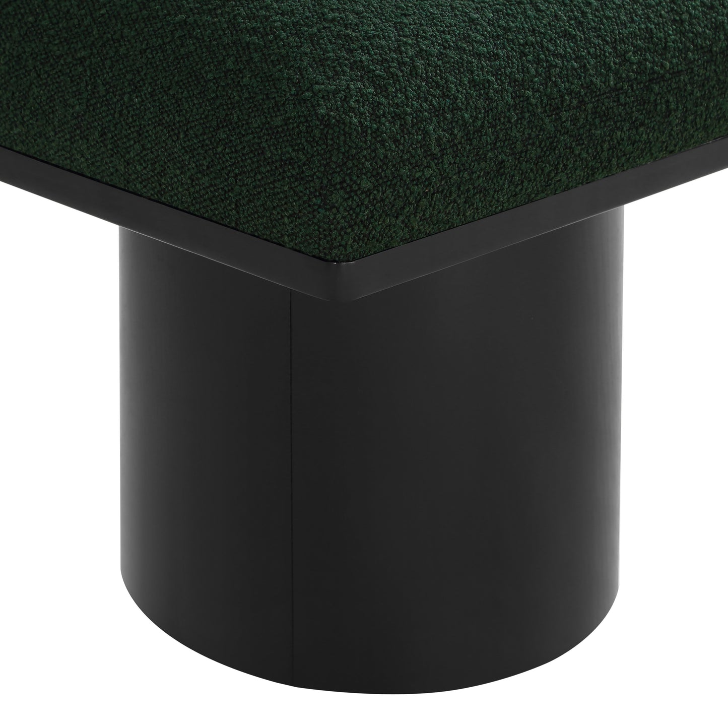 louie green boucle fabric bench c