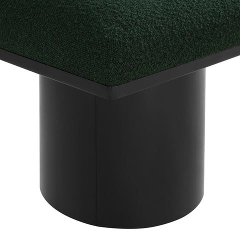 Louie Green Boucle Fabric Bench C