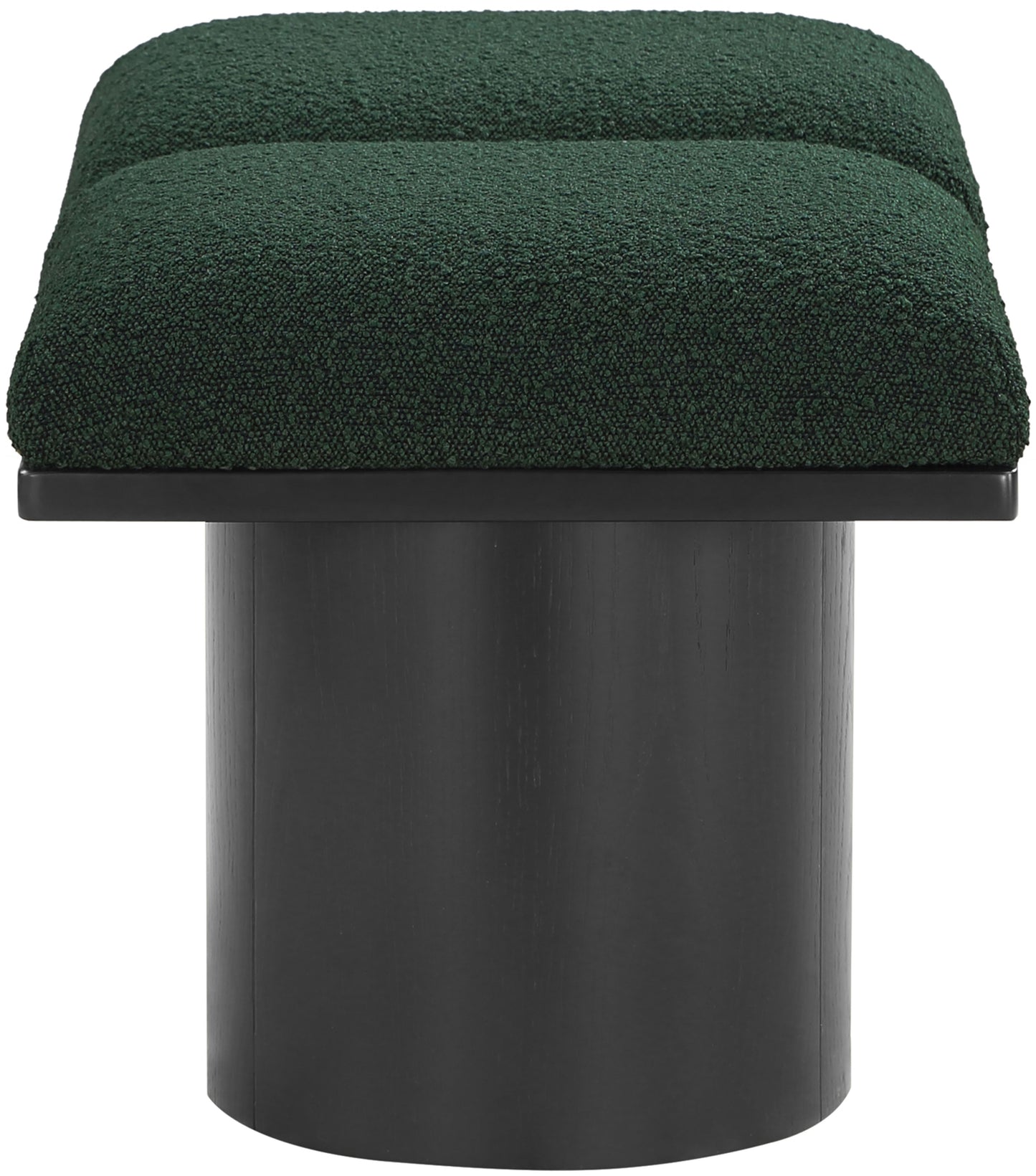 louie green boucle fabric bench a