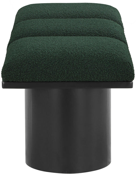 Celine Green Boucle Fabric Upholstered Bench, 3-Piece