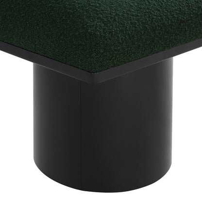 Louie Green Boucle Fabric Bench A