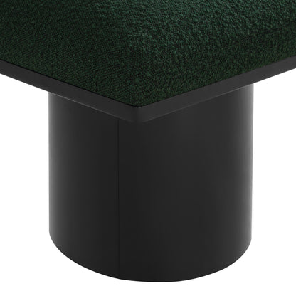 Louie Green Boucle Fabric Bench C