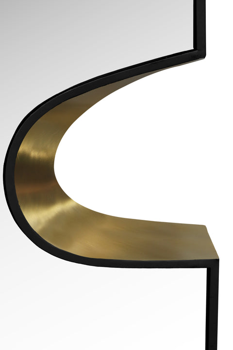Waverly 36" Black Gold Accent Mirror, 1 Piece