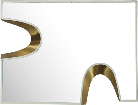 Waverly 28" Cream Gold Accent Mirror, 1 Piece