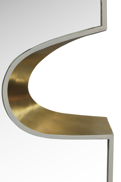 Waverly 36" Cream Gold Accent Mirror, 1 Piece