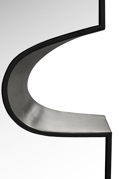 Waverly 36" Black Silver Accent Mirror, 1 Piece