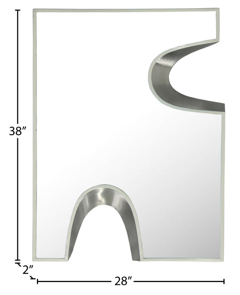 Waverly 28" Cream Silver Accent Mirror, 1 Piece