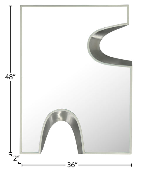 Waverly 36" Cream Silver Accent Mirror, 1 Piece