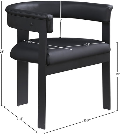 Bubble Black Vegan Leather Dining Chair