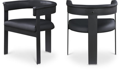 Bubble Black Vegan Leather Dining Chair