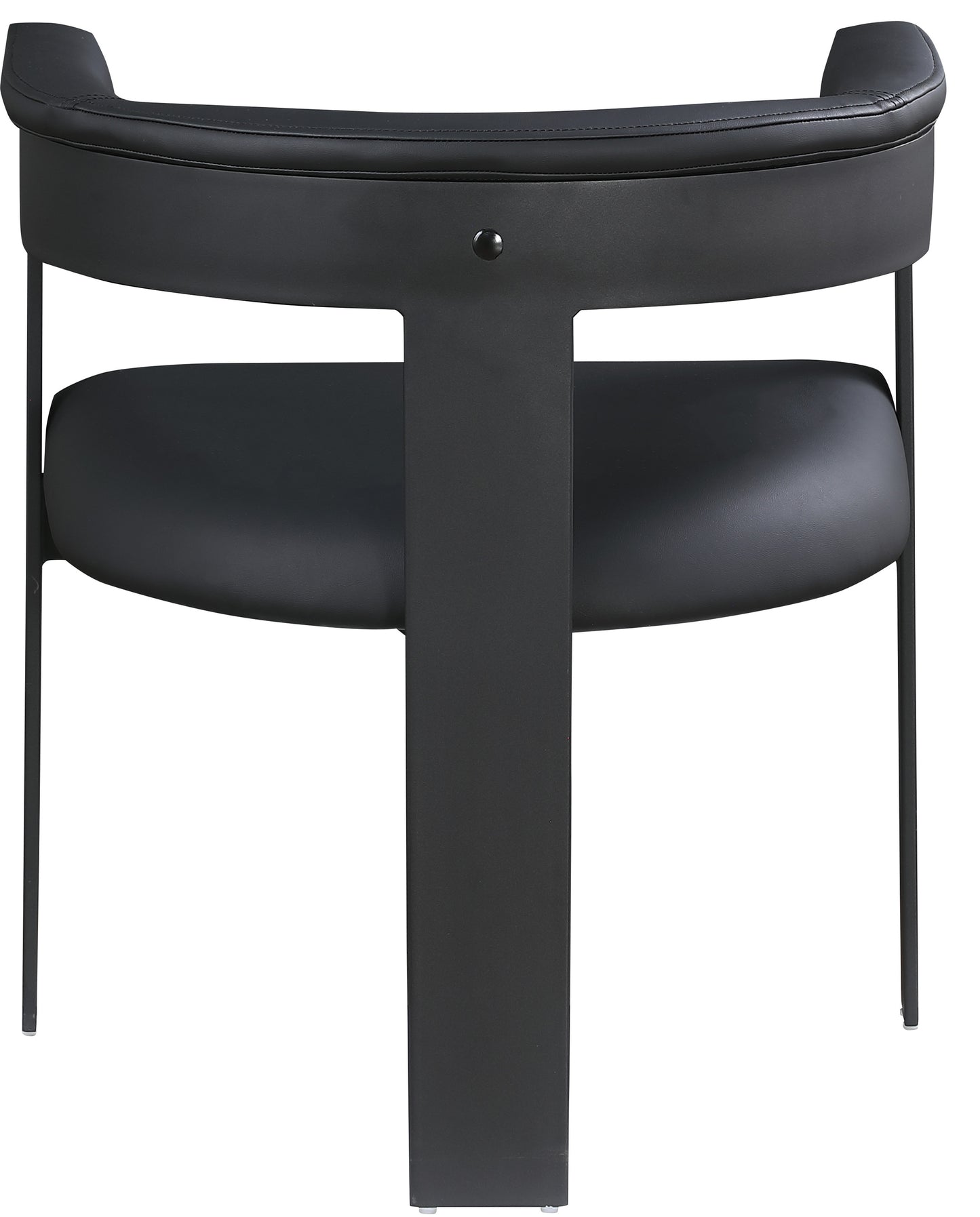 bubble black vegan leather dining chair