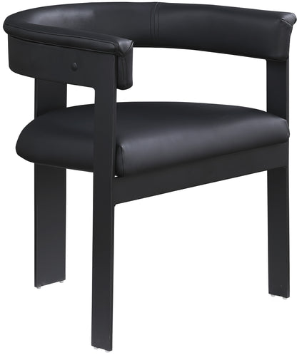 Bubble Black Vegan Leather Dining Chair