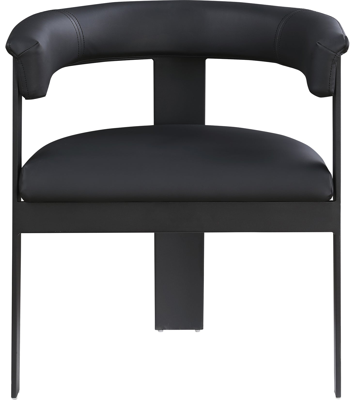 rivas black faux leather dining chair c