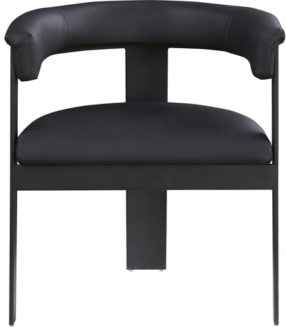 Bubble Black Vegan Leather Dining Chair