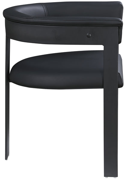 Bubble Black Vegan Leather Dining Chair