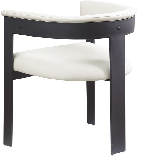 Rivas Cream Faux Leather Dining Chair C