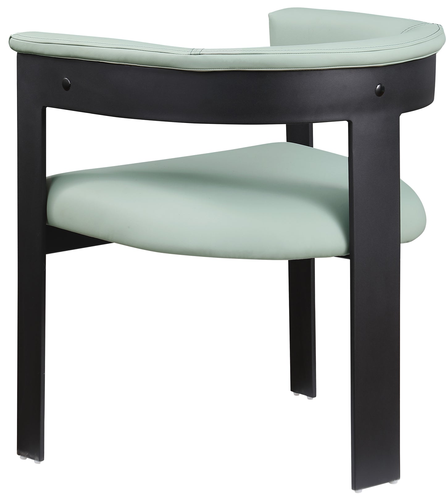 rivas mint green faux leather dining chair c