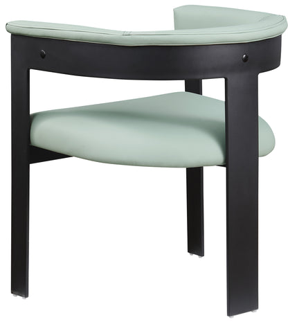 Rivas Mint Green Faux Leather Dining Chair C