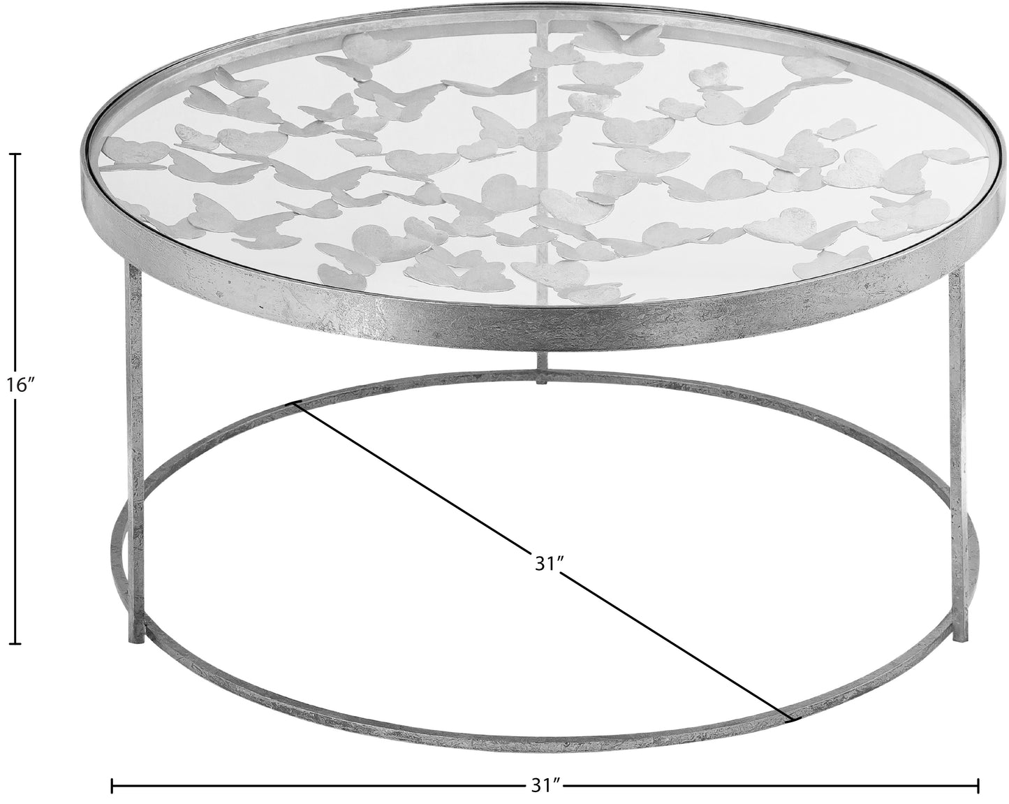 cleo silver coffee table c