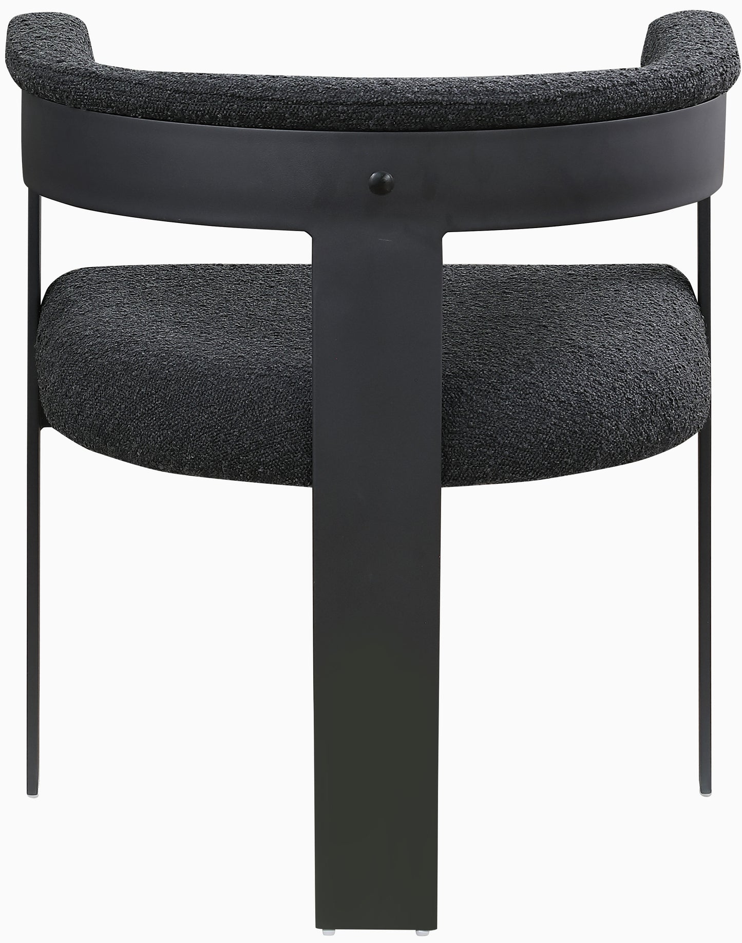 bubble black boucle fabric dining chair