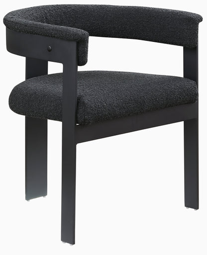 Bubble Black Boucle Fabric Dining Chair