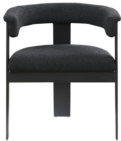 Rivas Black Boucle Fabric Dining Chair C