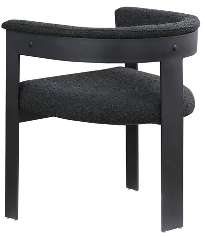 Rivas Black Boucle Fabric Dining Chair C