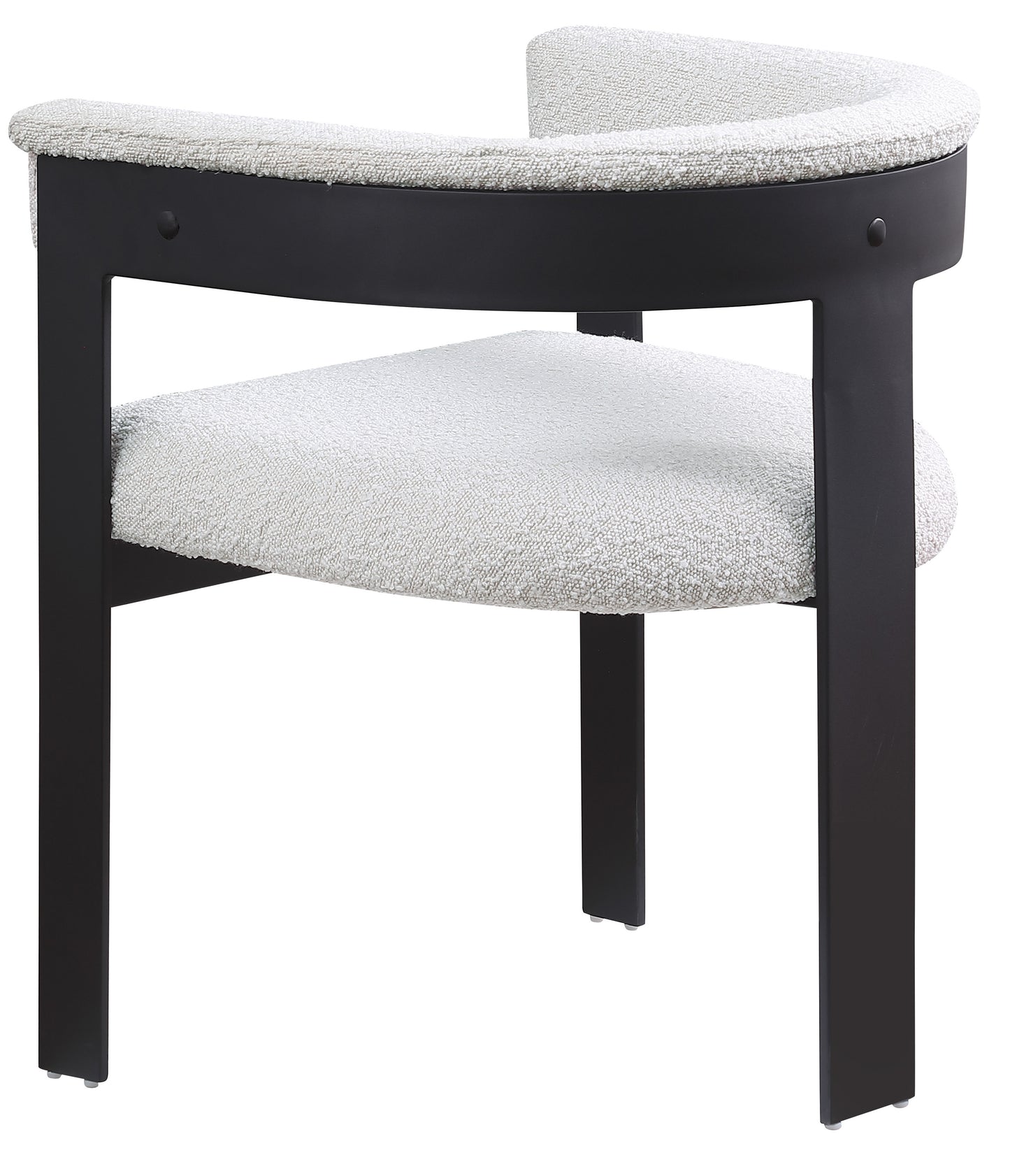 rivas cream boucle fabric dining chair c