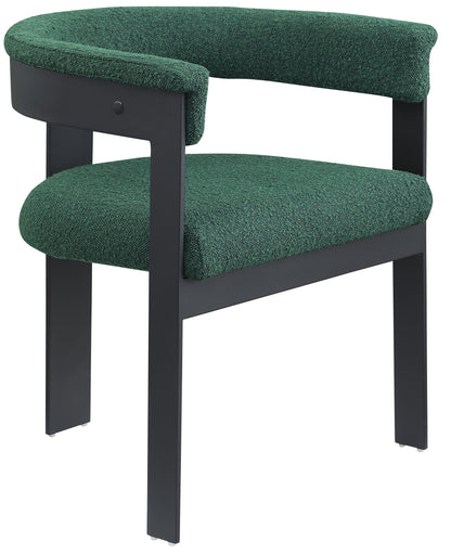 Bubble Green Boucle Fabric Dining Chair